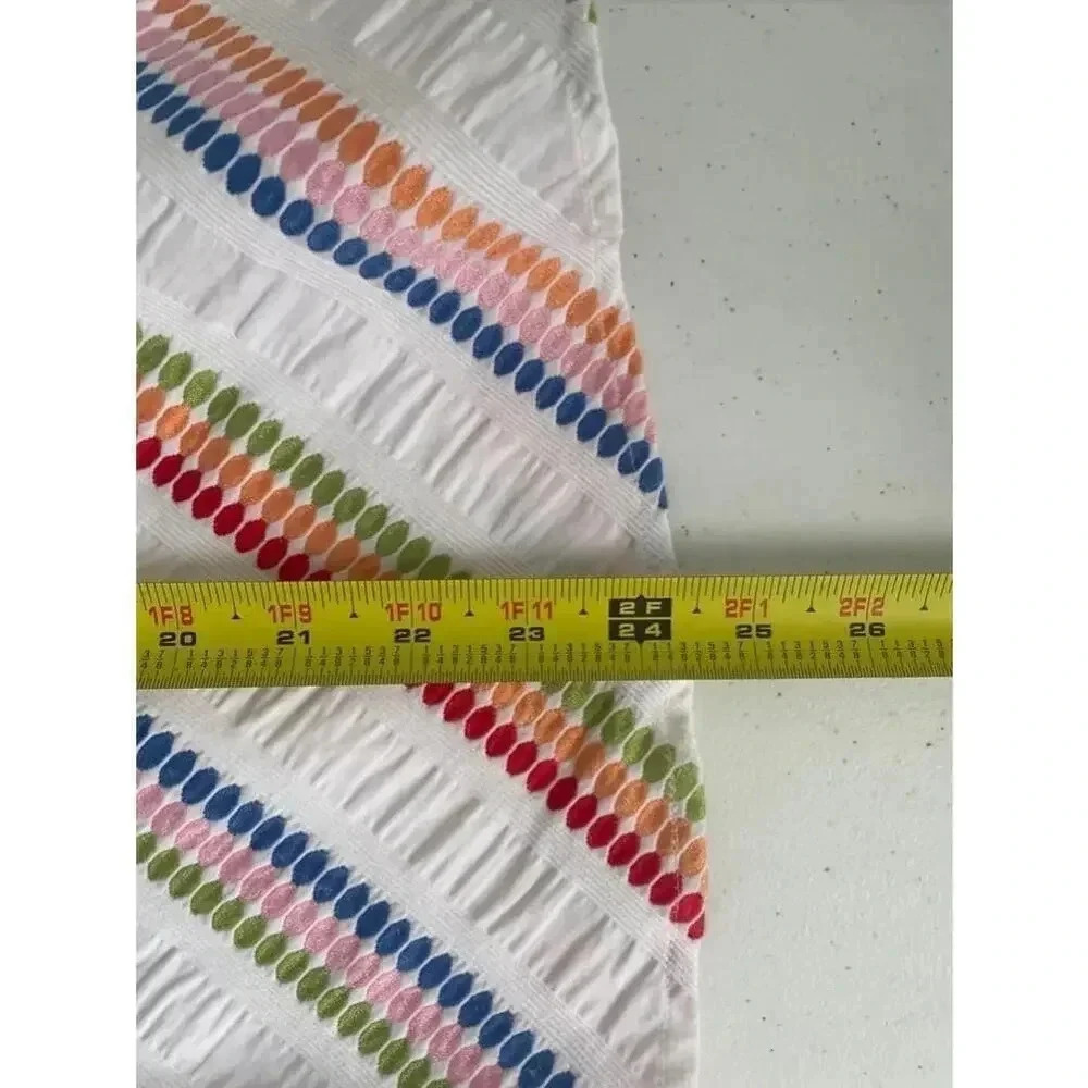 NWT Talbots White Multicolor Embroidered A-Line Skirt Size 14 ๐โ 0160 NEW! - Picture 5 of 12